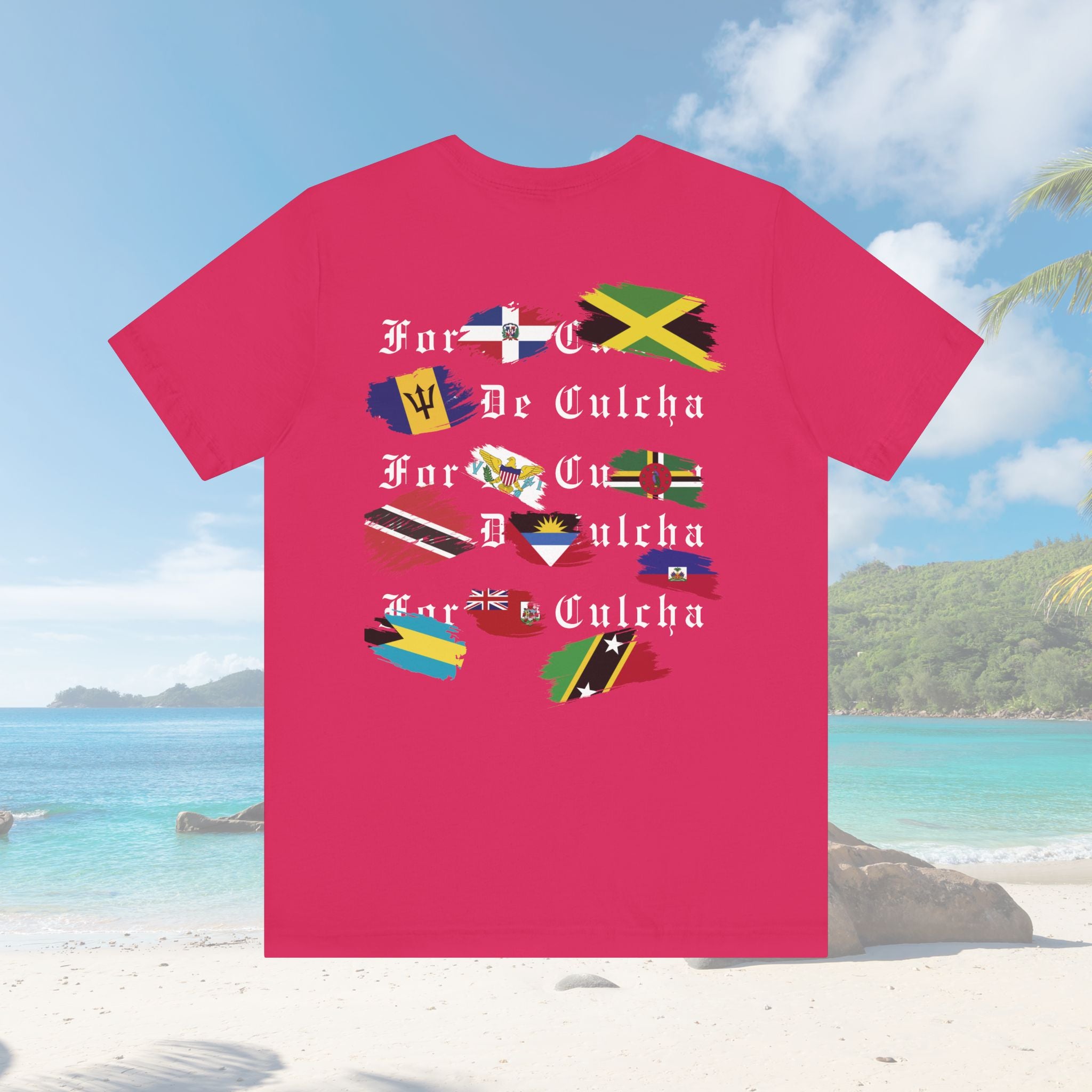 For The Culture Caribbean Flags Unisex T-Shirt - Irie Blues Boutique