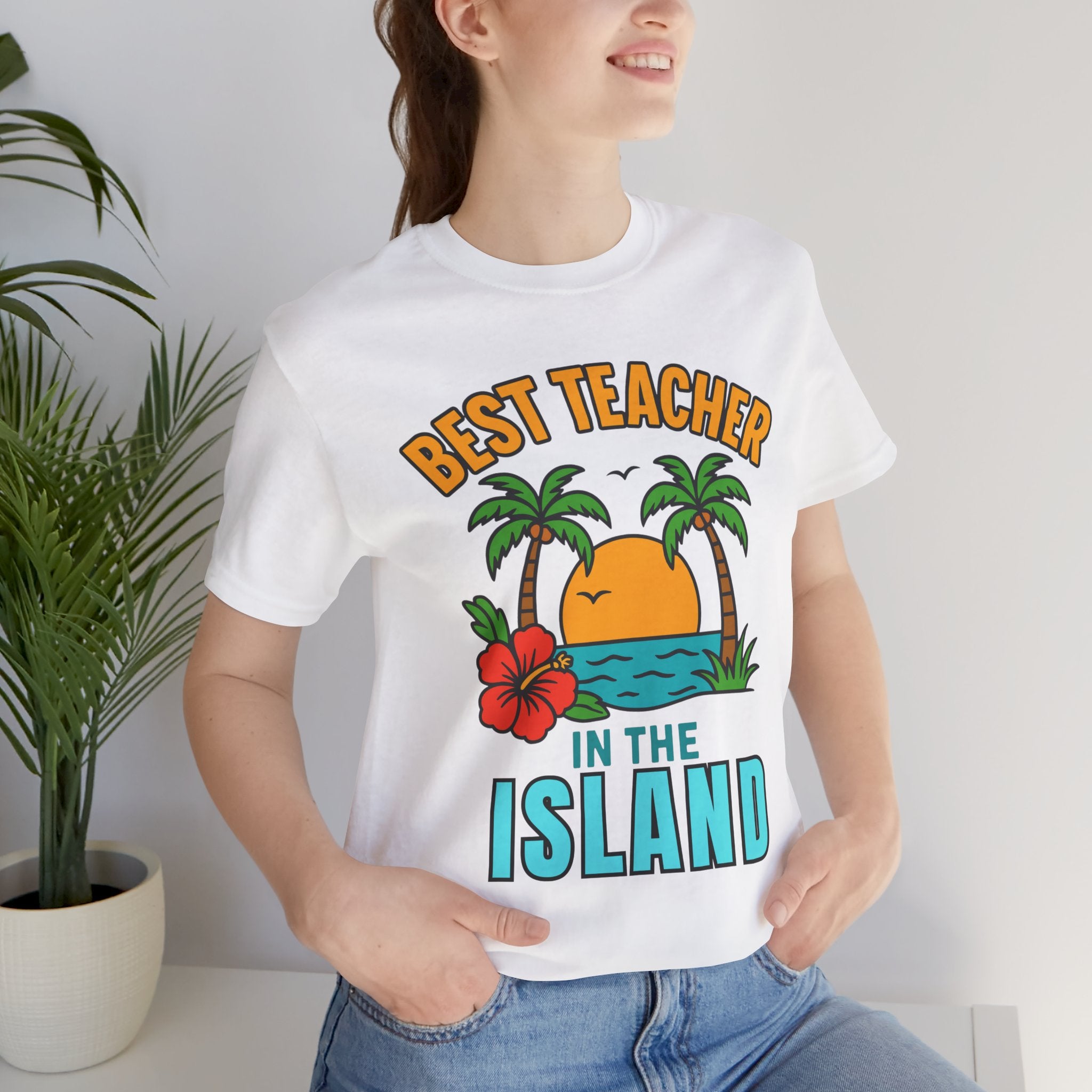Best Teacher in the Tropics, Best Teacher Shirt, Gift for Educators, Fun Teacher Apparel, Summer Vibes T-Shirt, Beach Theme Tee, Island Life - Irie Blues Boutique