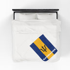 Barbados Flag Velveteen Plush Blanket