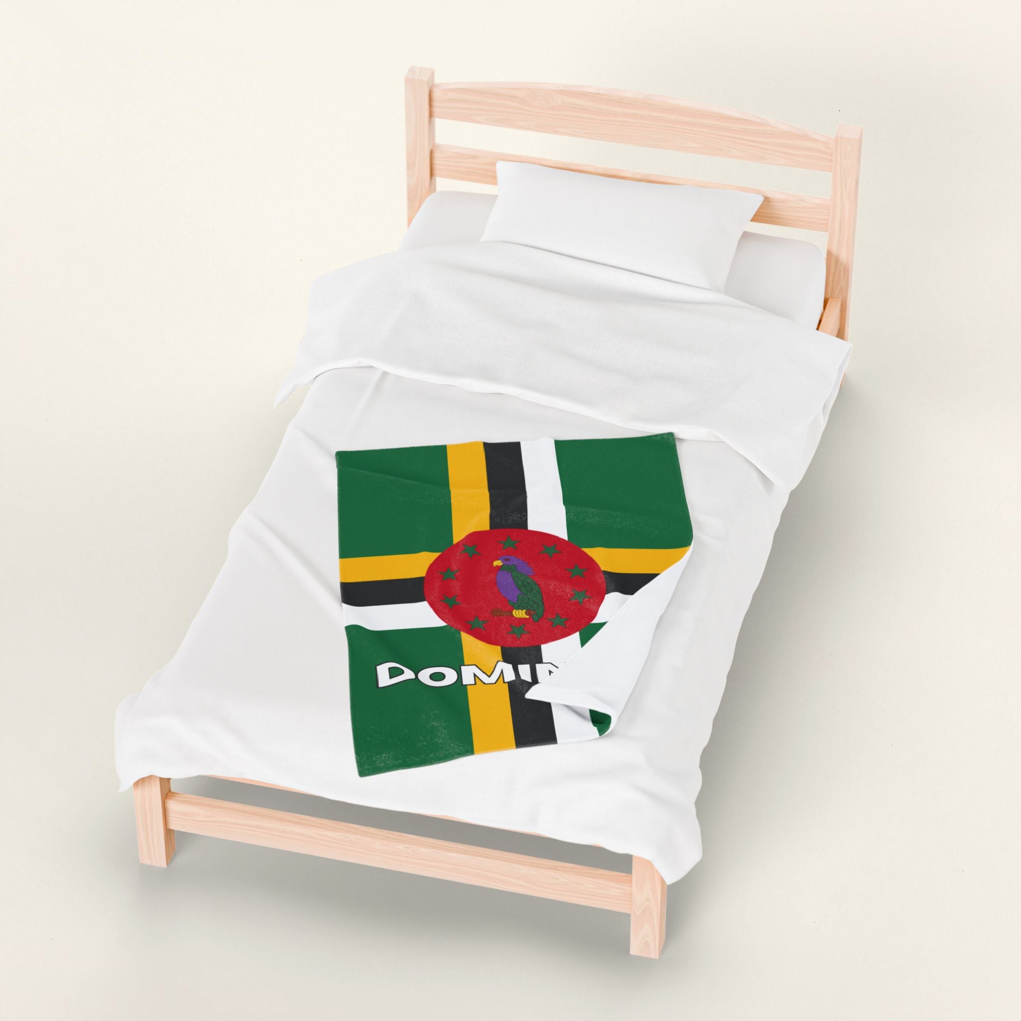 Dominica Flag Velveteen Plush Blanket