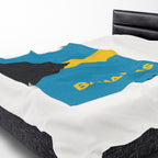 Bahamas Flag Velveteen Plush Blanket