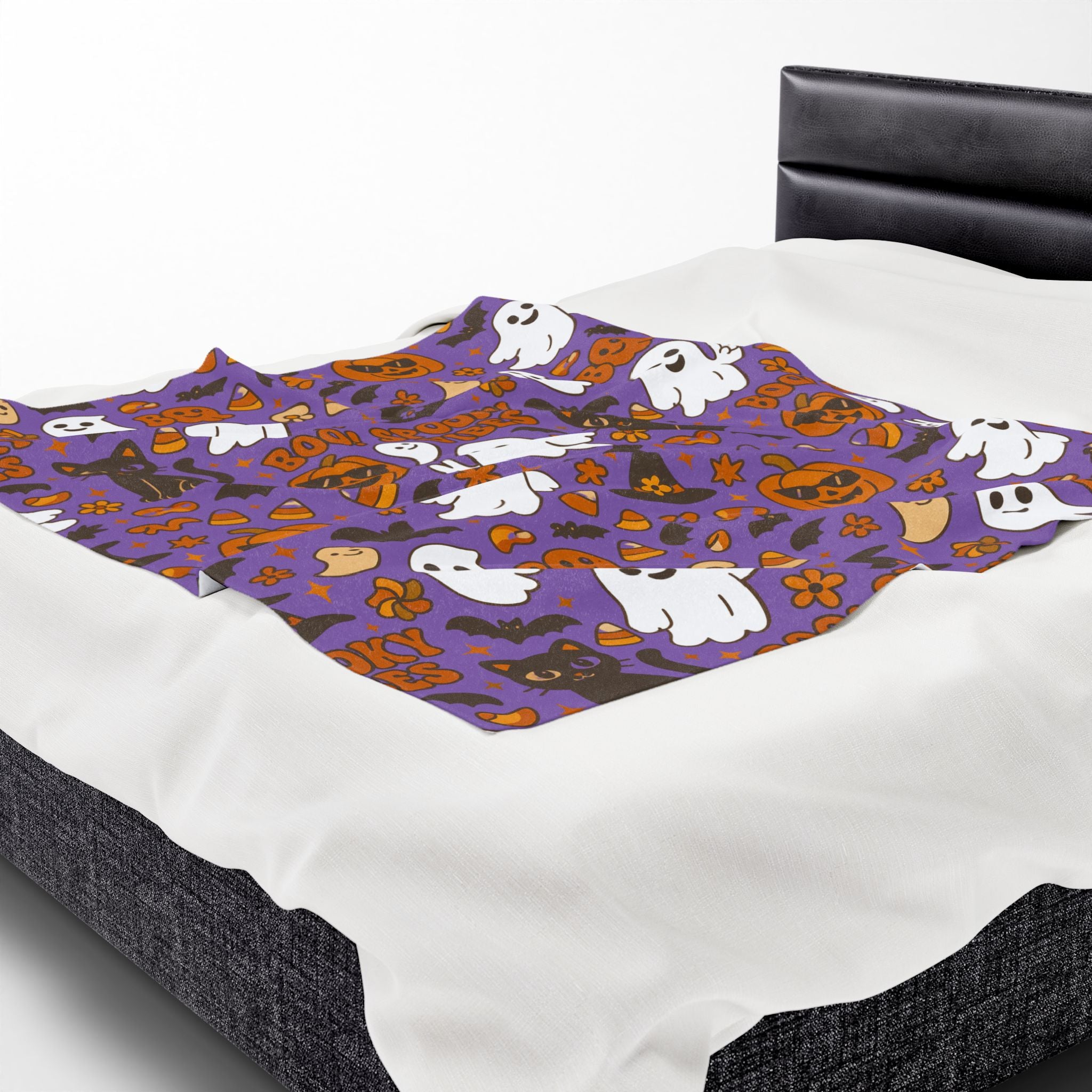Spooky Vibes Velveteen Plush Blanket