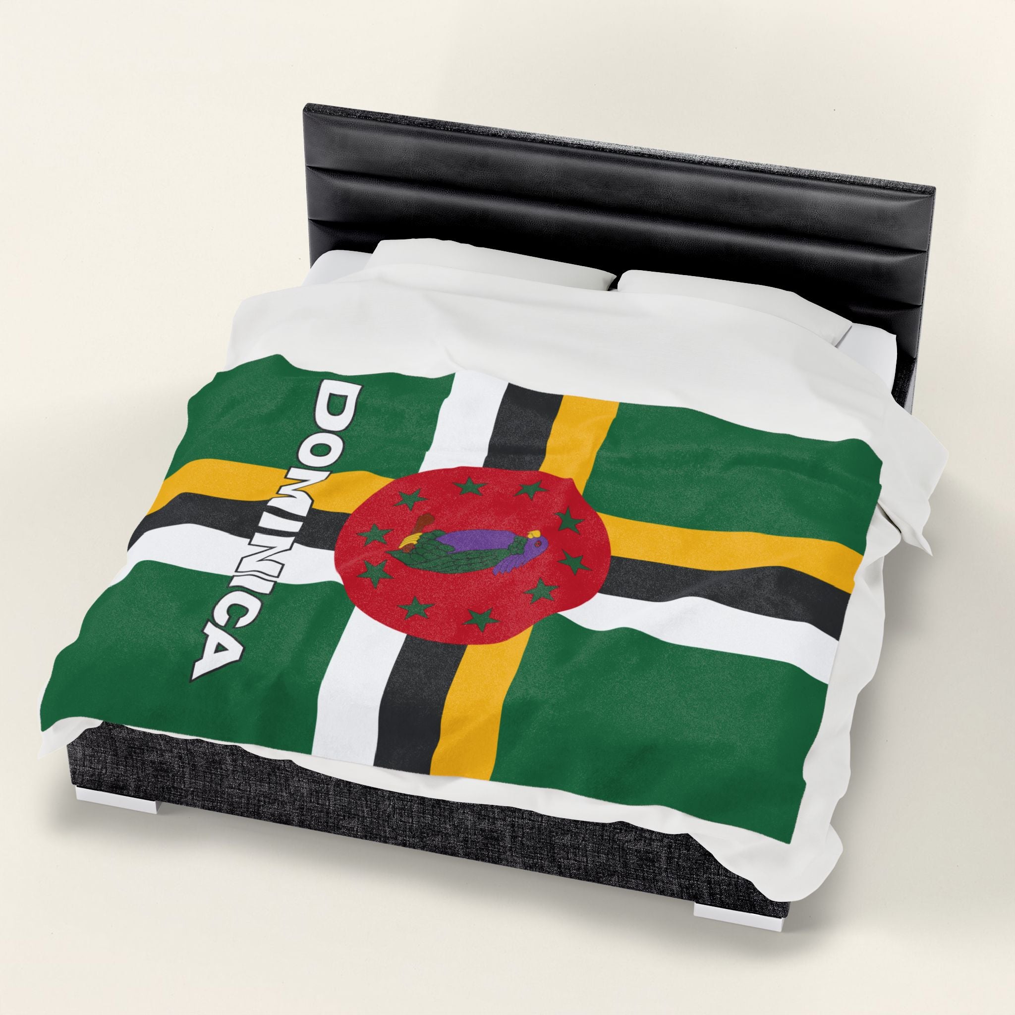 Dominica Flag Velveteen Plush Blanket
