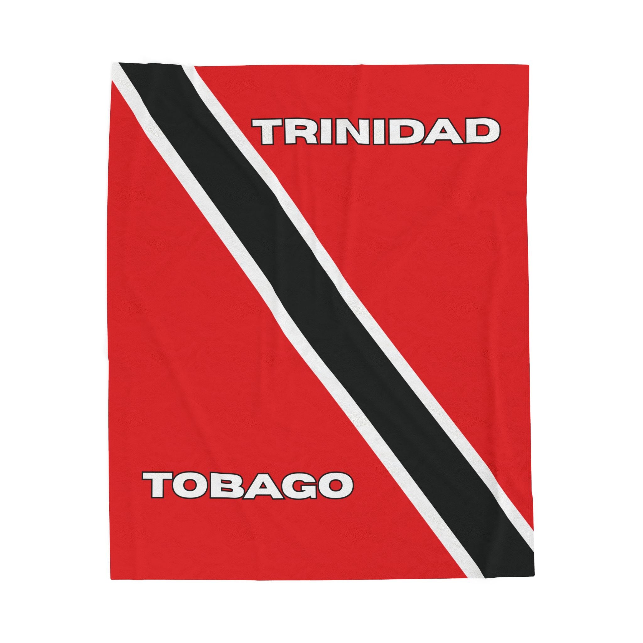 Trinidad Tobago Flag Velveteen Plush Blanket - Irie Blues Boutique