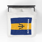 Barbados Flag Velveteen Plush Blanket
