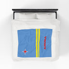 Aruba Flag Velveteen Plush Blanket