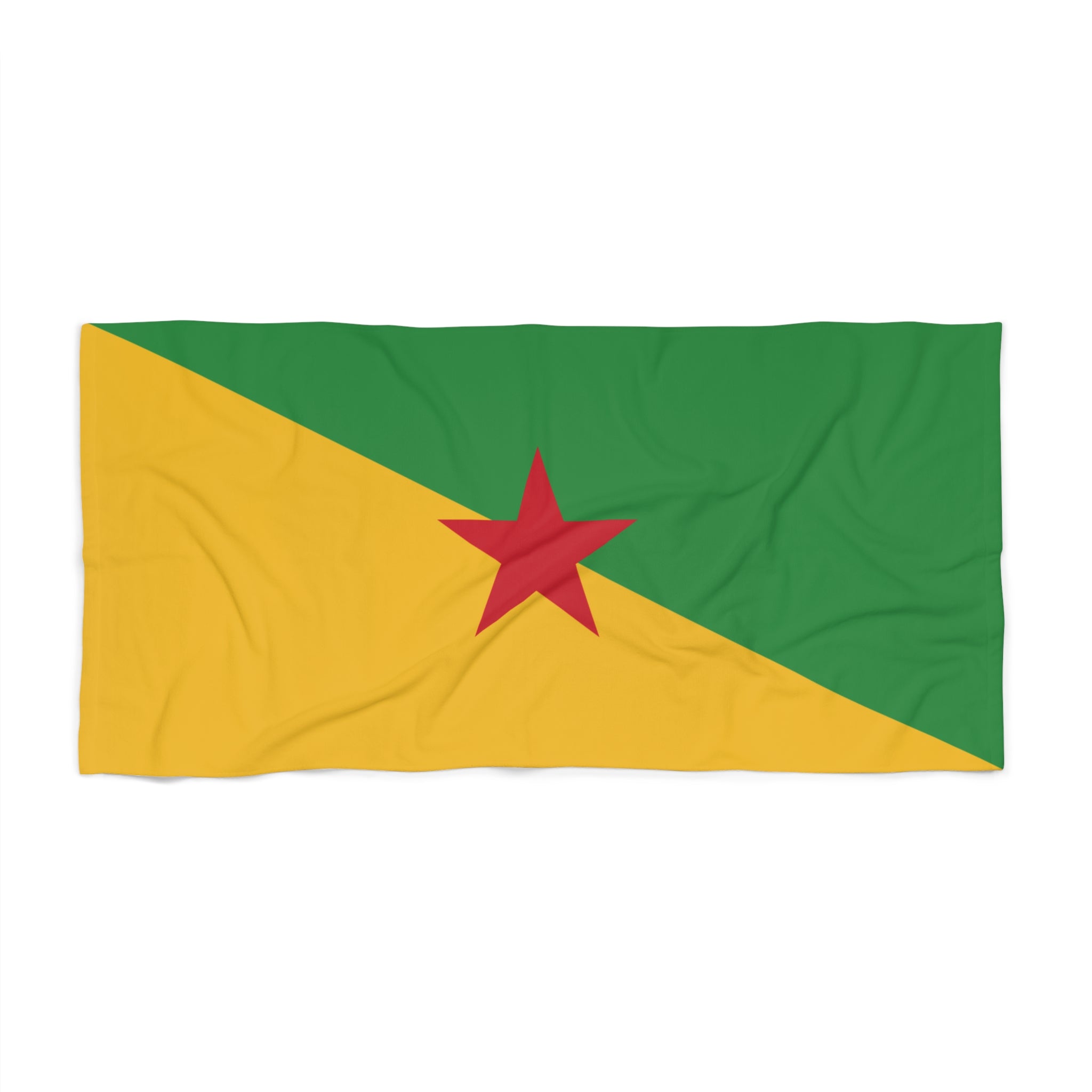 French Guiana Flag Beach Towel