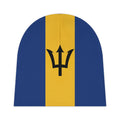 Barbados Flag Baby Beanie, Cute Infant Hat, Newborn Gift, Baby Shower Favor, First Birthday Outfit, AOP Design - Irie Blues Boutique