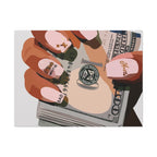 Nails & Money Chic Money Canvas Wall Art, Currency Home Decor, Motivational Wall Decor, Gift for Her, Trendy Room Decoration - Irie Blues Boutique