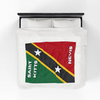 Saint Kitts & Nevis Flag Velveteen Plush Blanket - Irie Blues Boutique