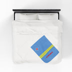 Aruba Flag Velveteen Plush Blanket