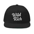 Wild & Rich Flat Bill Cap | Trendy Embroidered Hat for Casual Wear, Fashion Accessory, Gift for Him/Her, Street Style - Irie Blues Boutique