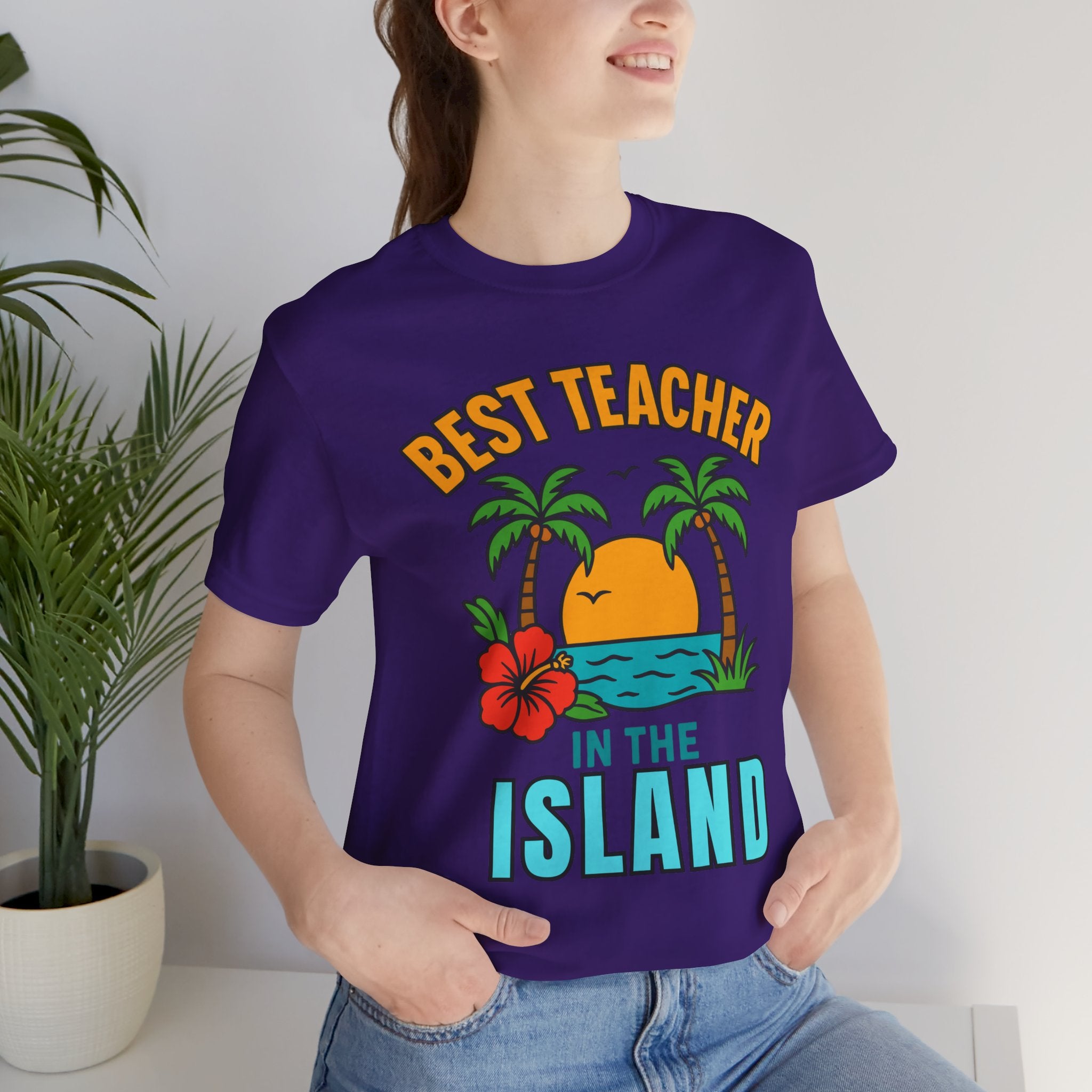 Best Teacher in the Tropics, Best Teacher Shirt, Gift for Educators, Fun Teacher Apparel, Summer Vibes T-Shirt, Beach Theme Tee, Island Life - Irie Blues Boutique