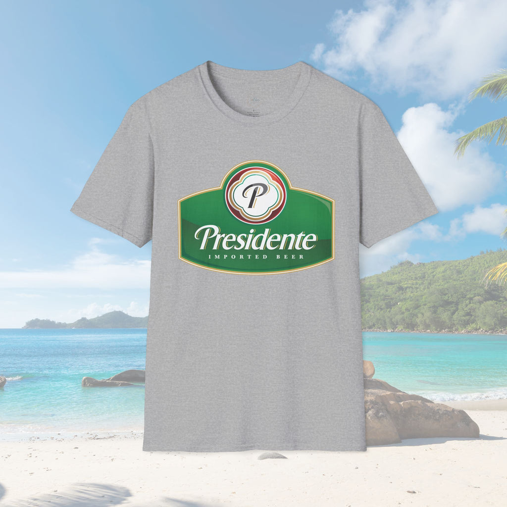 Dominican Republic Presidente Beer Logo Unisex T-Shirt - Irie Blues Boutique