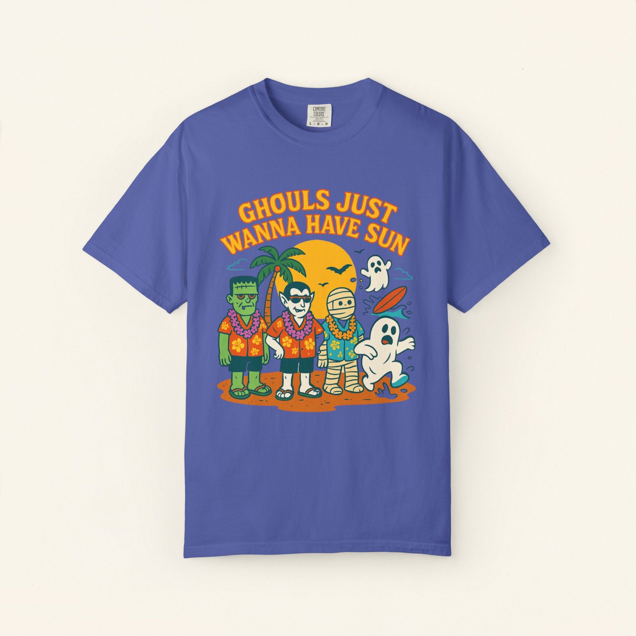 Halloween Beach Party T-Shirt, Fun Graphic Tee, Ghouls Just Wanna Have Sun Shirt, Unisex Casual Tee, Summer Vibes Shirt - Irie Blues Boutique