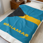 Bahamas Flag Velveteen Plush Blanket