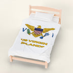 US Virgin Islands Flag Velveteen Plush Blanket - Irie Blues Boutique