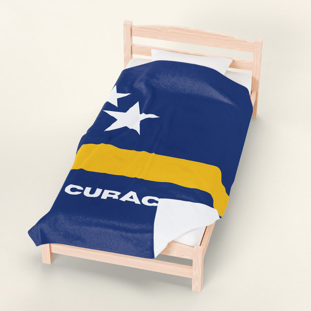 Curacao Flag Velveteen Plush Blanket