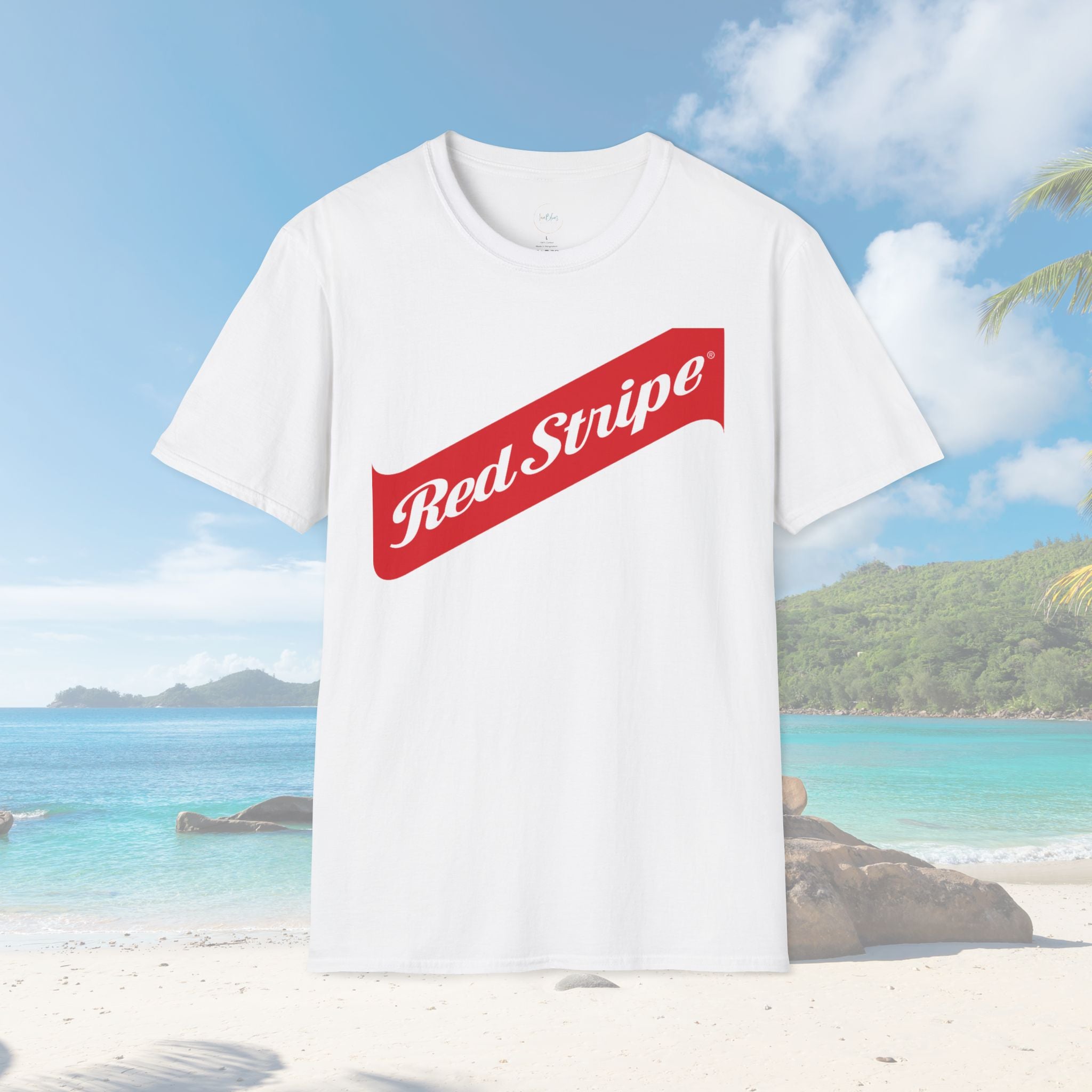 Red Stripe Unisex Softstyle T-Shirt - Irie Blues Boutique
