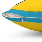 St. Lucia Vibrant Decorative Pillow - St Lucia Inspired Design, Home Decor, Gift Idea, Throw Pillow, Coastal Vibe, Tropical Accent - Irie Blues Boutique