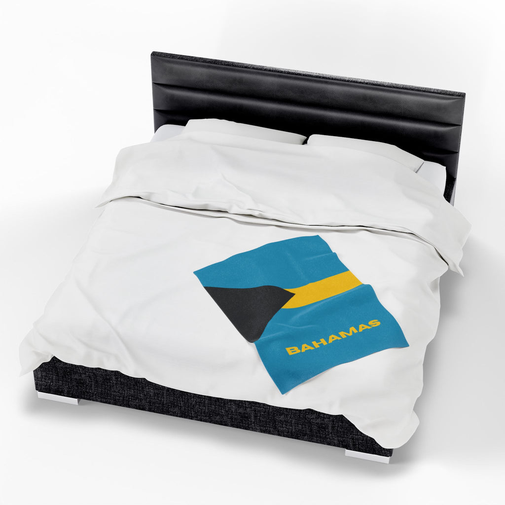 Bahamas Flag Velveteen Plush Blanket