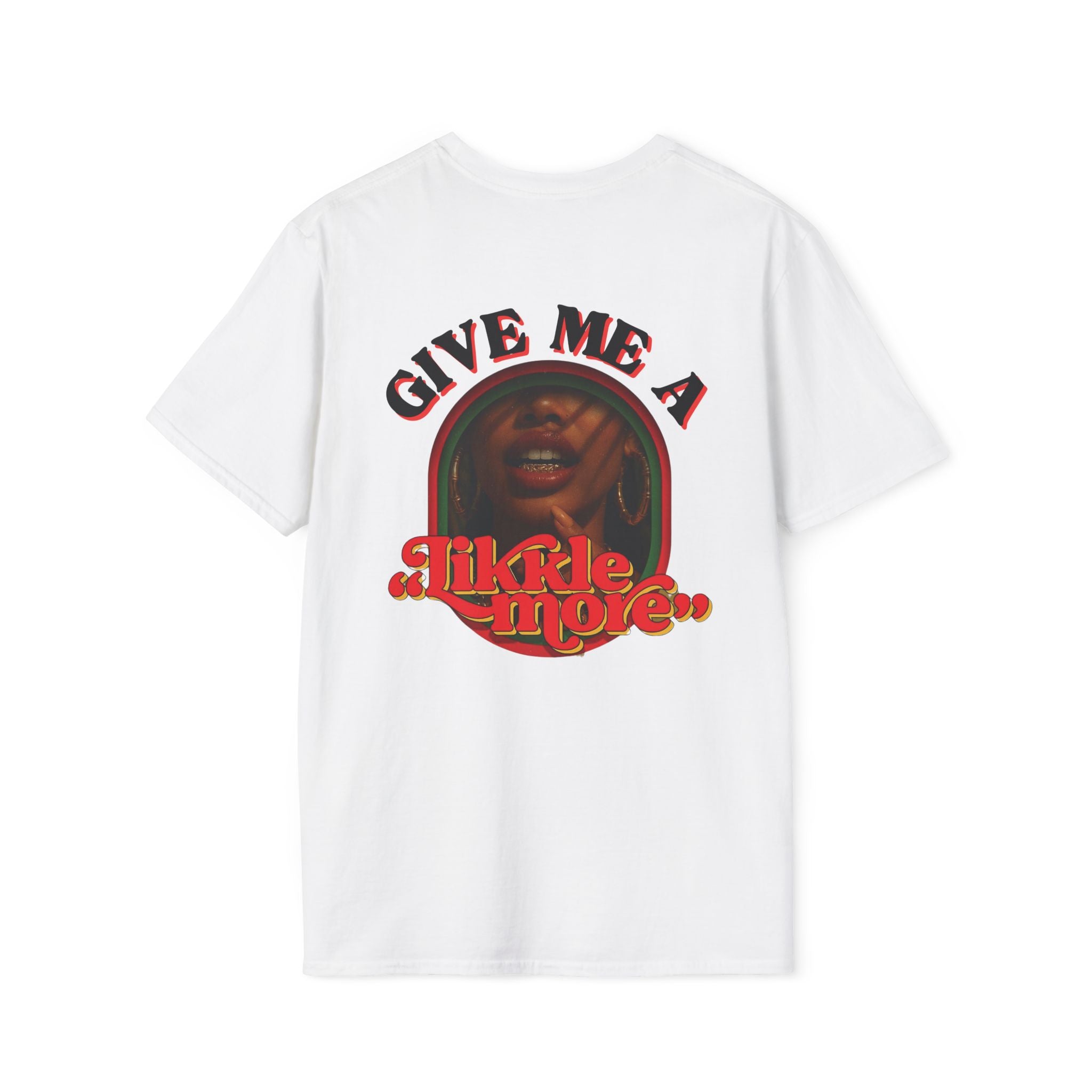 Give Me A Likkle More Vintage-Inspired Unisex T-Shirt, Fun Graphic Tee, Casual Wear, Summer Vibes, Framed Artwork for Collectors - Irie Blues Boutique