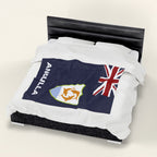 Anguilla Flag Velveteen Plush Blanket