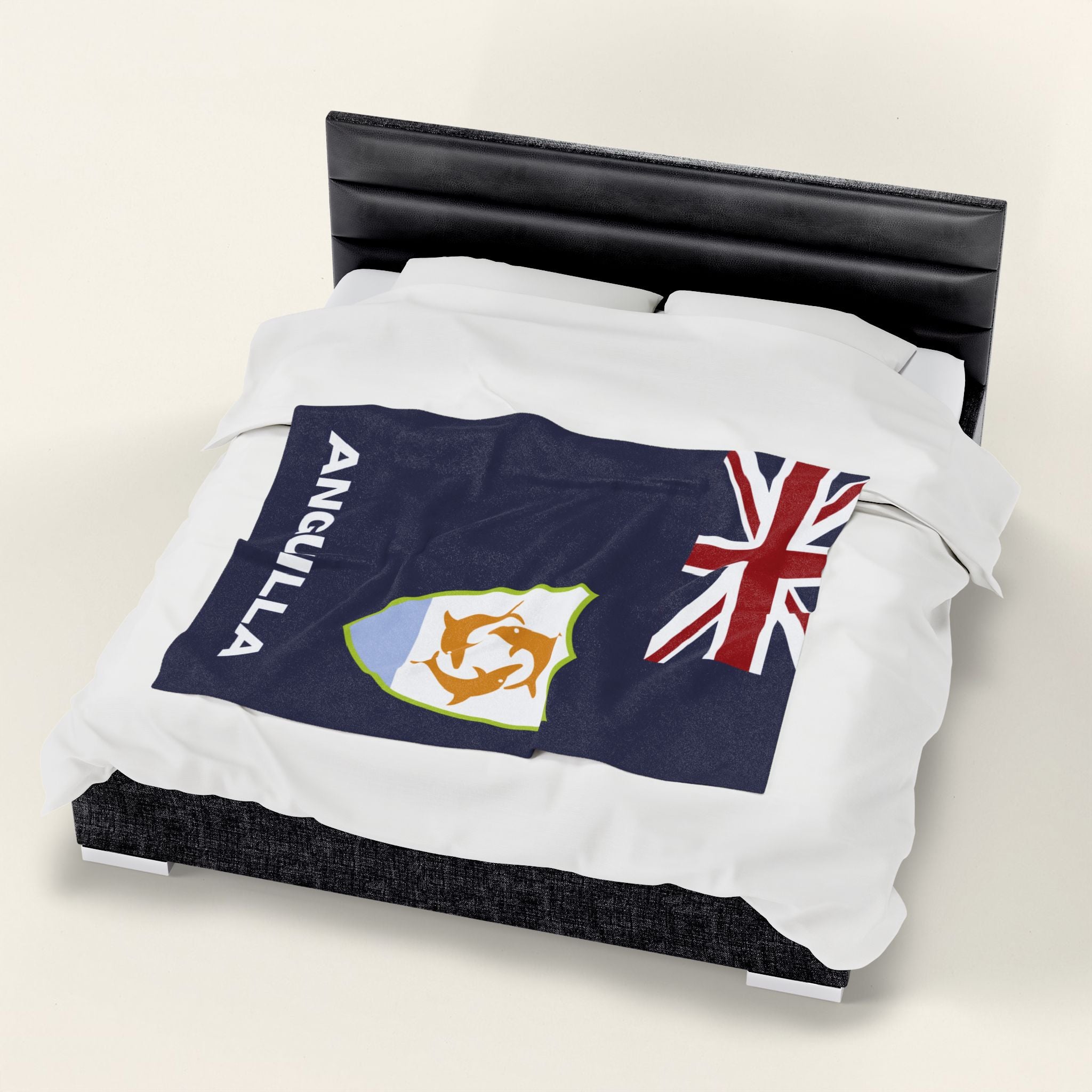 Anguilla Flag Velveteen Plush Blanket