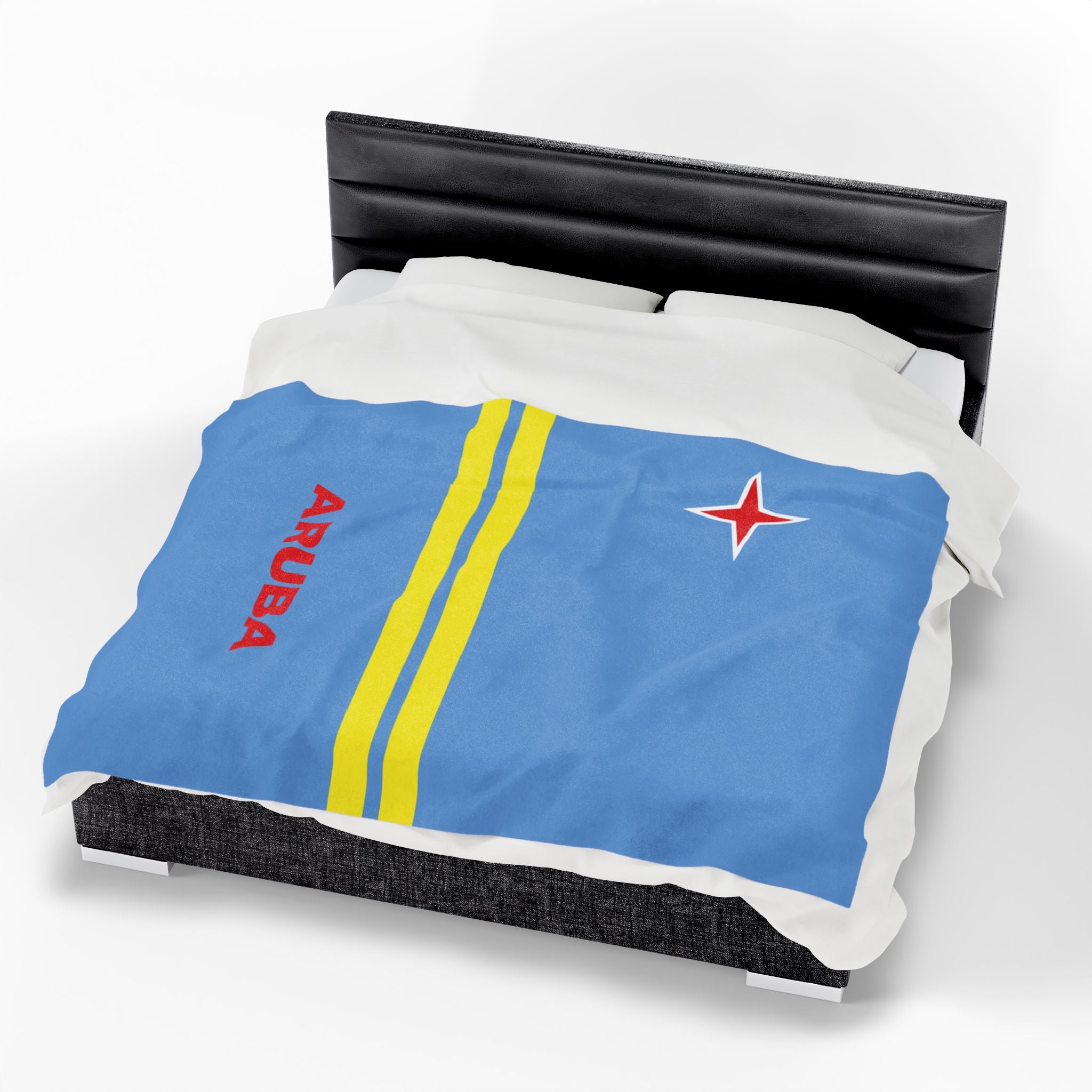 Aruba Flag Velveteen Plush Blanket
