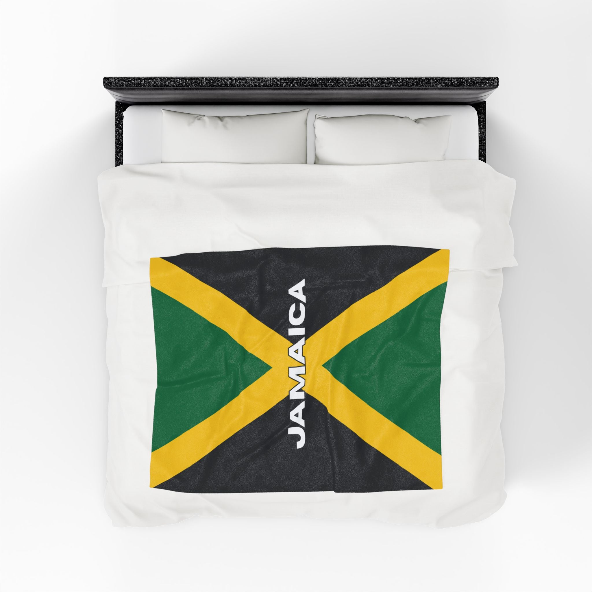 Jamaica Flag Velveteen Plush Blanket - Irie Blues Boutique