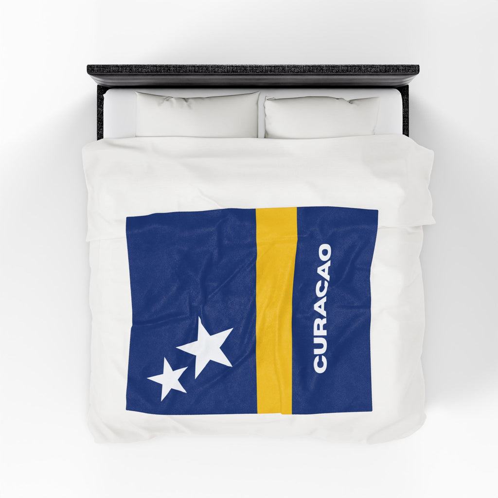 Curacao Flag Velveteen Plush Blanket