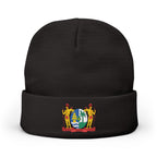 Suriname Coat of Arms Embroidered Knit Beanie