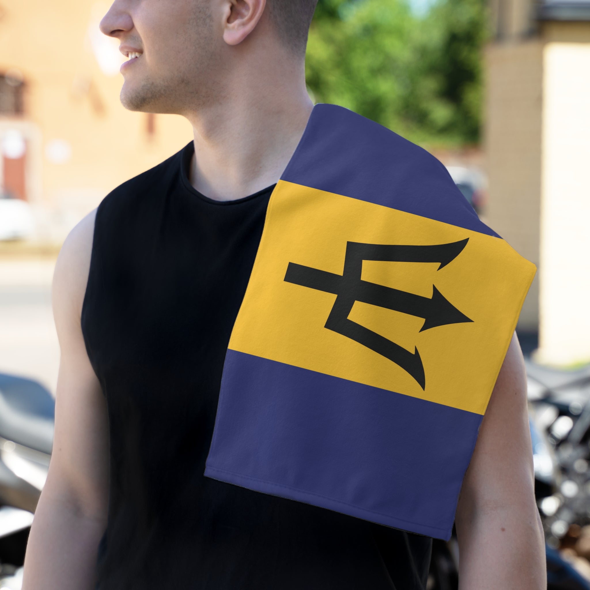 Barbados Flag Rally Towel - Irie Blues Boutique