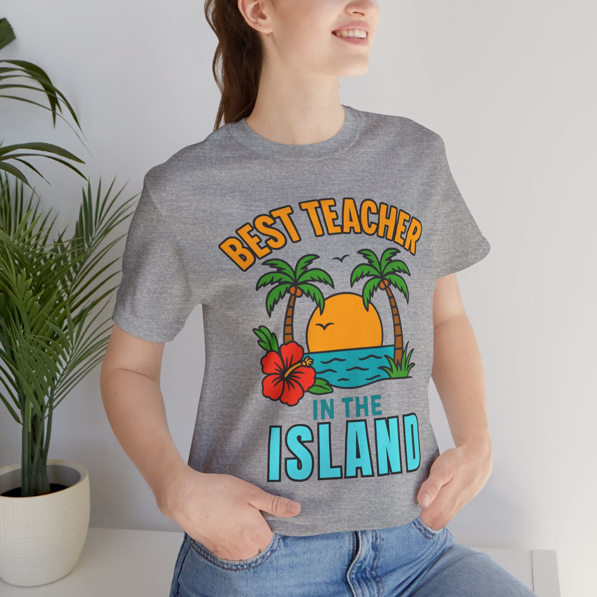 Best Teacher in the Tropics, Best Teacher Shirt, Gift for Educators, Fun Teacher Apparel, Summer Vibes T-Shirt, Beach Theme Tee, Island Life - Irie Blues Boutique