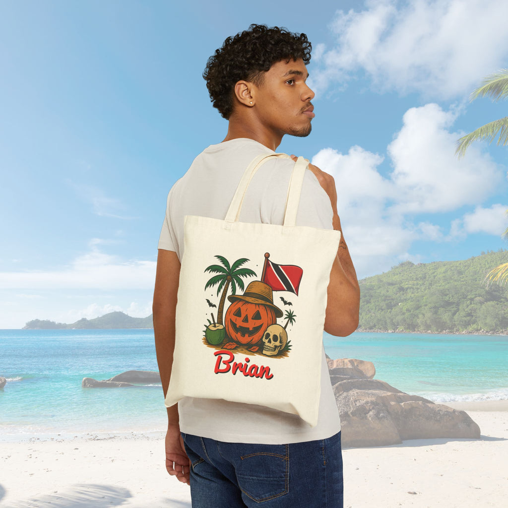 Personalized Caribbean Flag Trick Or Treat Bag