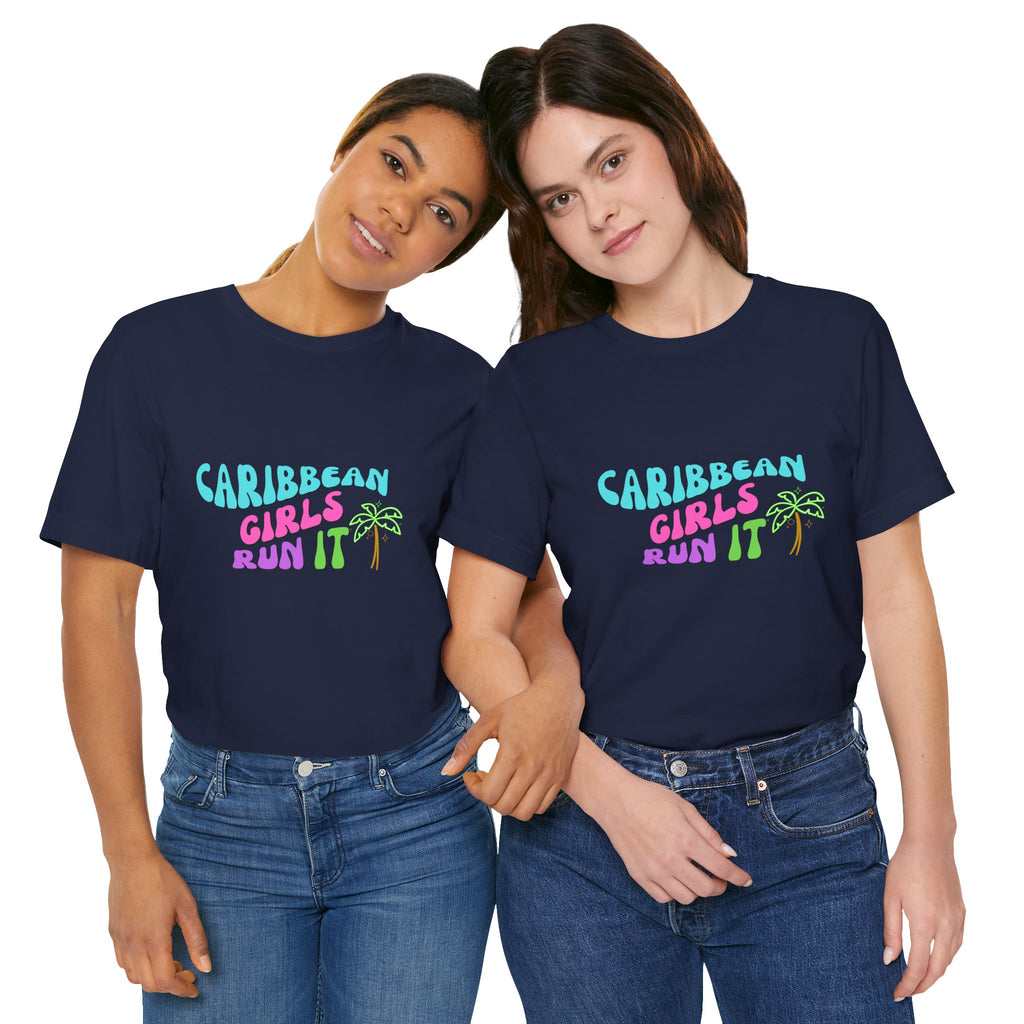 Caribbean Gyals Run It Tee Retro Tee - Irie Blues Boutique