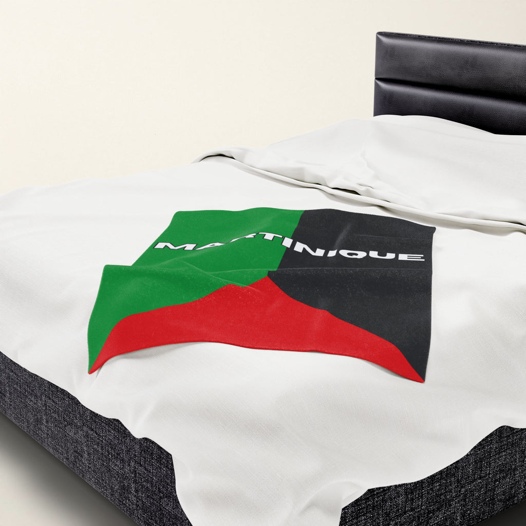 Martinique Flag Velveteen Plush Blanket - Irie Blues Boutique