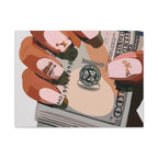 Nails & Money Chic Money Canvas Wall Art, Currency Home Decor, Motivational Wall Decor, Gift for Her, Trendy Room Decoration - Irie Blues Boutique