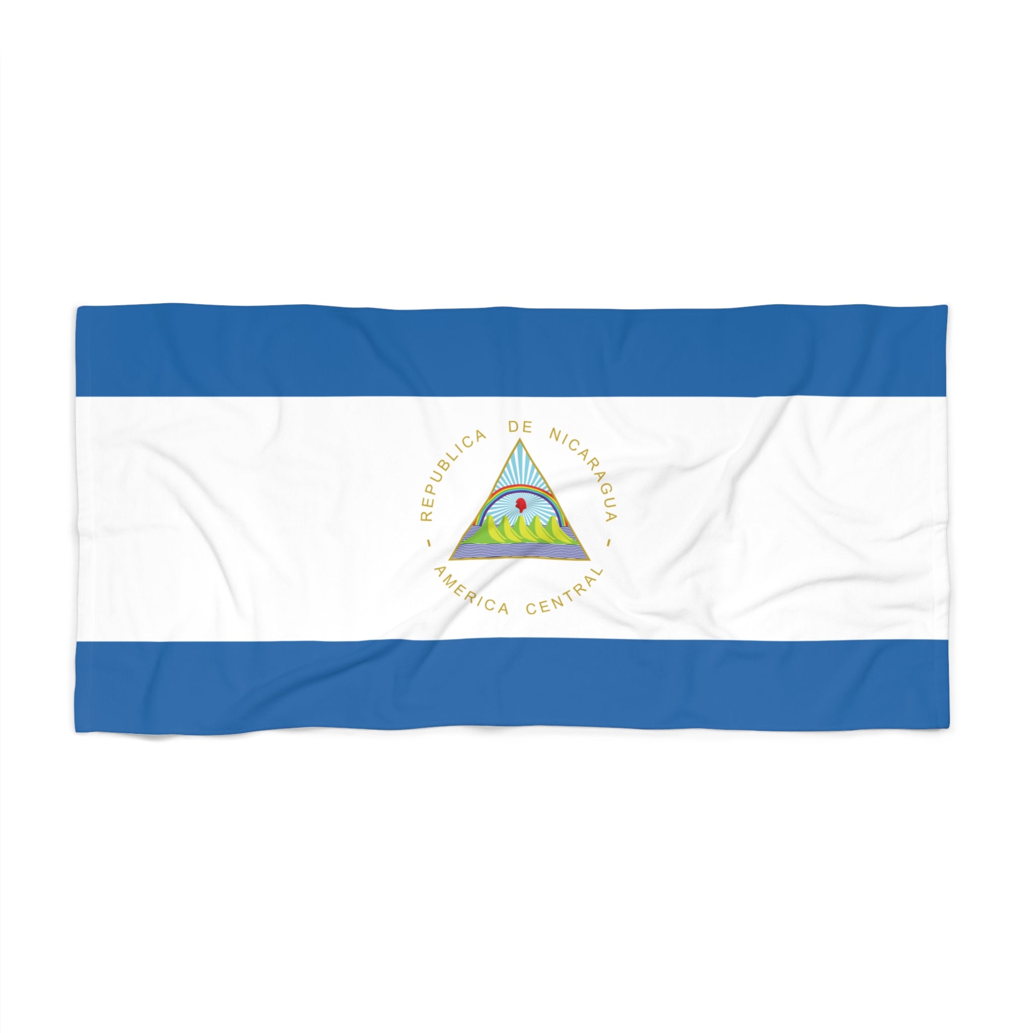 Nicaragua Flag Beach Towel