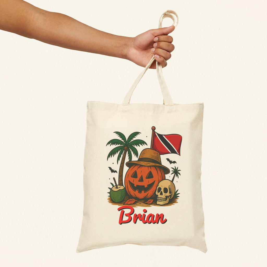 Personalized Caribbean Flag Trick Or Treat Bag