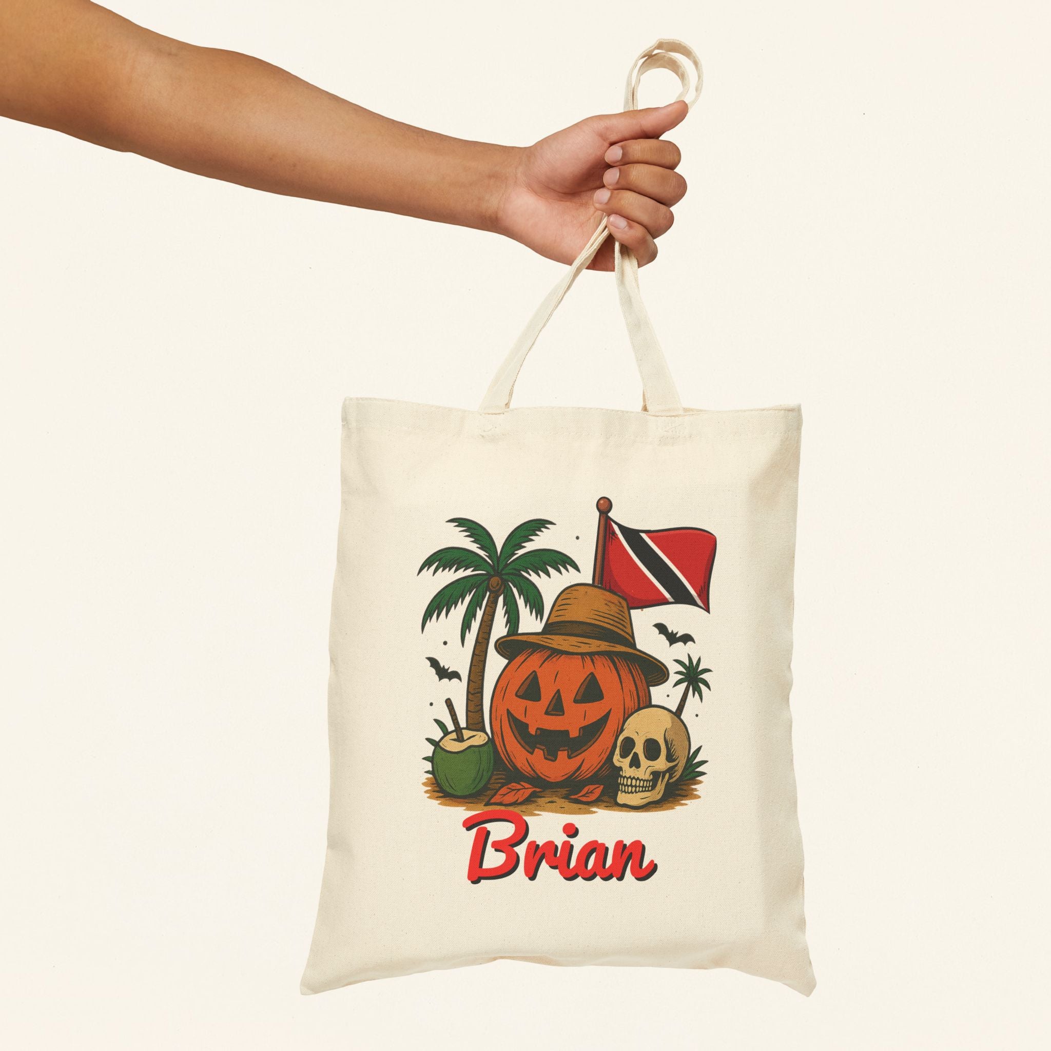 Personalized Caribbean Flag Trick Or Treat Bag