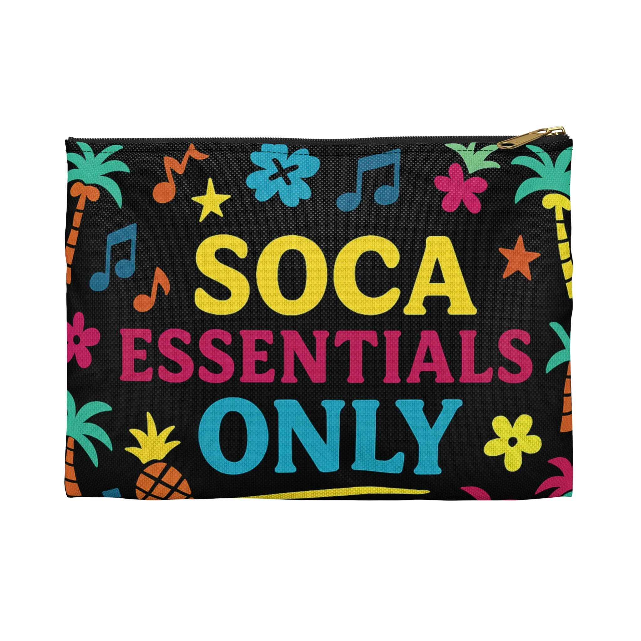 Soca Essentials Pouch - Colorful Accessory Case for Festivals, Travel, Beach Days, Gift Idea, Music Lovers - Irie Blues Boutique