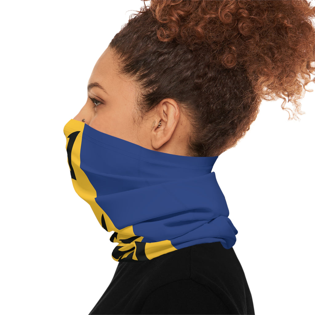 Barbados Flag Carnival Mask Neck Gaiter - Irie Blues Boutique