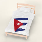Cuba Flag Velveteen Plush Blanket - Irie Blues Boutique