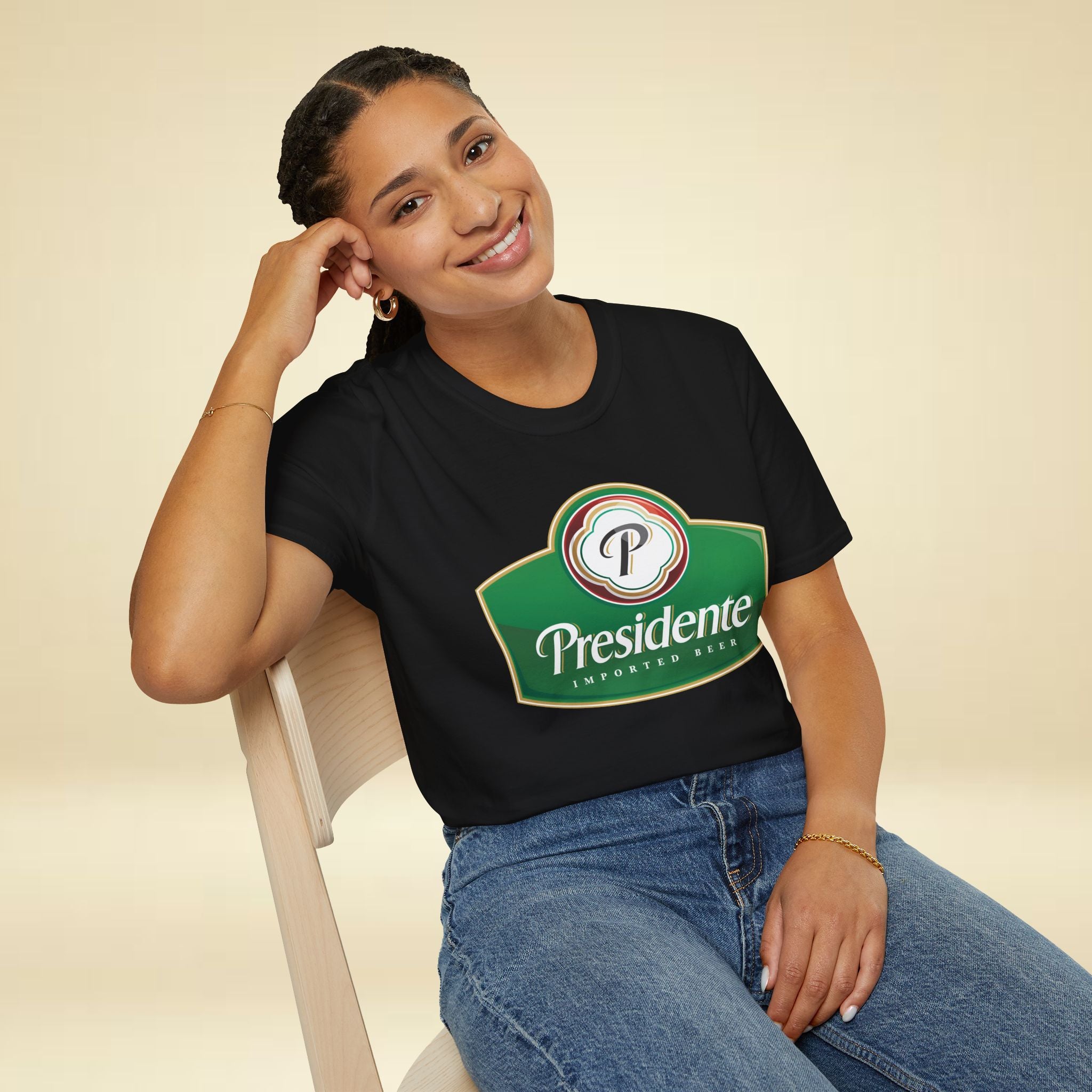 Dominican Republic Presidente Beer Logo Unisex T-Shirt - Irie Blues Boutique