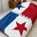 Panama Flag Velveteen Plush Blanket - Irie Blues Boutique