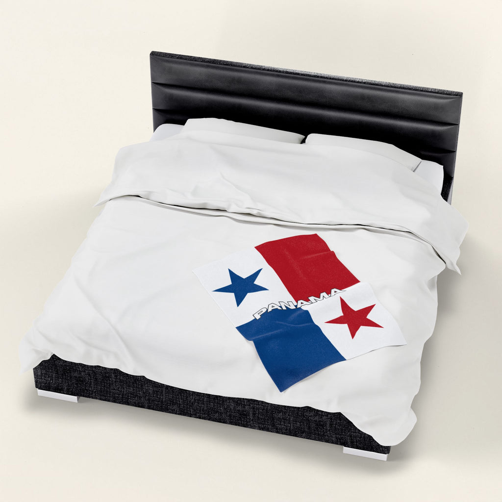 Panama Flag Velveteen Plush Blanket - Irie Blues Boutique