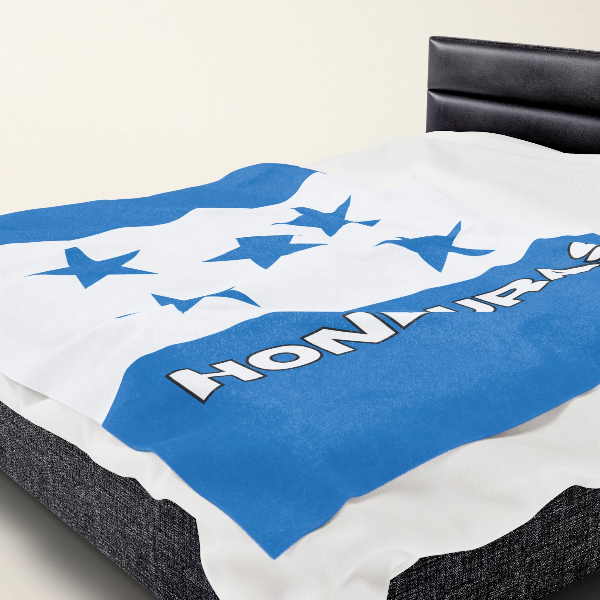 Honduras Flag Velveteen Plush Blanket - Irie Blues Boutique