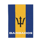Barbados Flag Velveteen Plush Blanket