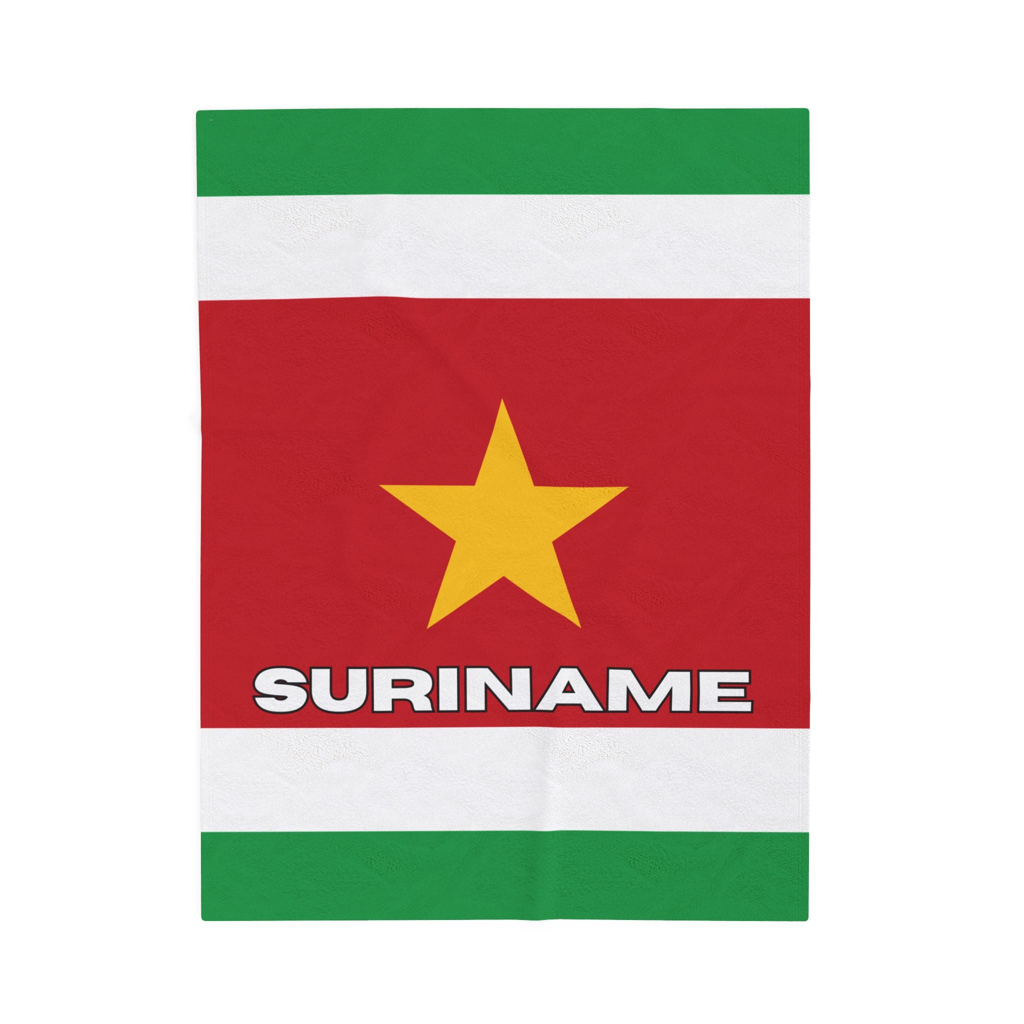 Suriname Flag Velveteen Plush Blanket - Irie Blues Boutique